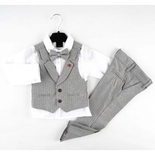 Yelekli Takım Elbise Çizgili