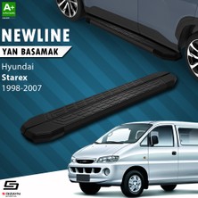 S-Dizayn Hyundai H-1 Starex Uzun Şase Newline Siyah Yan Basamak 213 cm 1998-2007 A+ Kalite