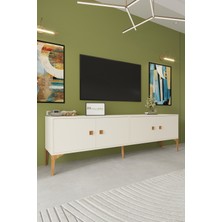 %100 Mdf Tv Ünitesi 180 Ayak Kulp Ceviz Renk