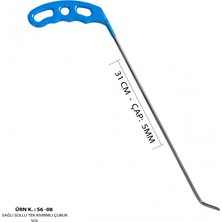 31 cm 5 mm Çap Sağlı Sollu Tek Kıvrımlı Sol Boyasız Göçük Düzeltme Çubuğu, Pdr Çubuk - S6-08
