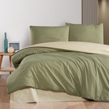 Schafer Home Mia Çift Kişilik Nevresim Takımı 4 Parça-Haki