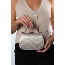 Uliana Altın Desenli Kadın Abiye Çanta