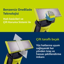 Philips OneBlade Pro QP6542/10 Yüz +Vücut Şekillendirici, 12 Uzunluk Ayarı, Islak ve Kuru Tıraş