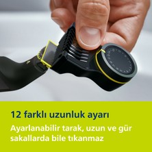 Philips OneBlade Pro QP6542/10 Yüz +Vücut Şekillendirici, 12 Uzunluk Ayarı, Islak ve Kuru Tıraş