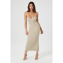 F21 Triko Askılı Midi Elbise