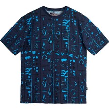 Rudy Lacivert Erkek Oversize Tişört