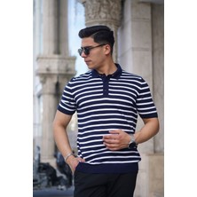 Erkek Polo Yaka Örme Triko T-Shirt Terletme Yapmaz Hava Alan Erkek T-Shirt