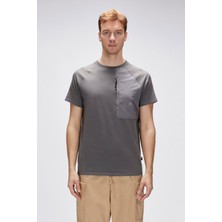 Simon Antrasit Erkek Baskılı Tişört