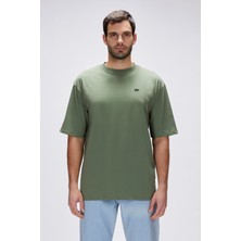 Damon Soluk Yeşil Erkek Oversize Tişört
