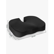 Viscofoam Ortopedik Oturma Minderi Hemeroid Kuyruk Sokumu Coccyx Oturma Minderi Visco Minder Siyah