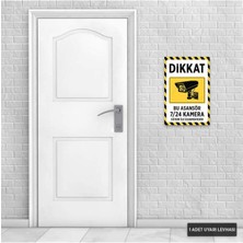 U1105 - Bu Asansör 7/24 Kamera Sistemi ile Izlenmektedir Dekota Uyarı Levhası (20X30CM)