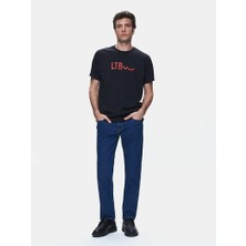 Ltb ROSONO Siyah Erkek Sıfır Yaka Kısa Kol T-Shirt 1225842716089200