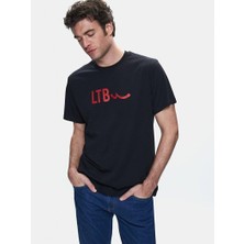 Ltb ROSONO Siyah Erkek Sıfır Yaka Kısa Kol T-Shirt 1225842716089200