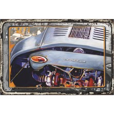 Ultimate Outlaw Klasik Nostaljik Arabalar Retro Ahşap Poster