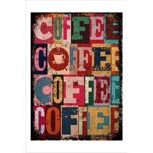 Yeni Yıldız Reklam Retro Coffee Vintage 20 x 30  cm  Tablo