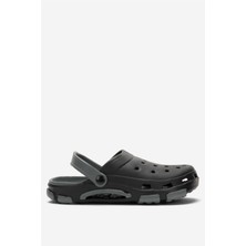 Unisex Çift Tabanlı Ortopedik Hemşire Doktor Aşçı Laboratuvar Deniz Havuz Terliği Sandalet Siyah - Füme