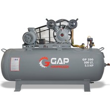 Hava Kompresörü Pistonlu  500LT 2 Kafa 8 Bar 5.5hp GP290/500