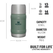 Stanley The Artisan Thermal Food Jar .50L / 17Oz Hammertone Green Yemek Termosu