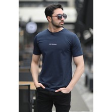 Erkek Bisiklet Yaka John Borners Dijital Baskılı T-Shirt Lacivert - 2020-4