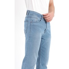 Erkek Mavi Regular Fit Likralı Jean - 5129