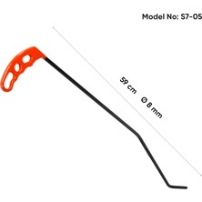 59 cm 8 mm Çap Sağlı Sollu Çift Kıvrımlı Sağ Boyasız Göçük Düzeltme Çubuğu - S7-05, Pdr Çubuk