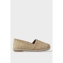 Liger Kadın Günlük Espadril Babet Ayakkabı KREM