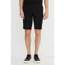 Slim Fit Dar Kesim Gofre Desenli Yan Cepli Travel Şort