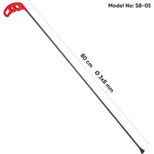 80 cm 3x8 mm Çap Plaka Çubuk Büyük Ağız Çubuk - S8-05