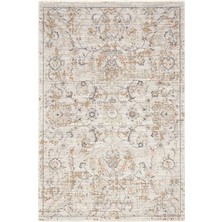 Cool Halı Hanedan Krem Halı Klasik Desenli Çiçekli Otantik Halı Bohem Tarz Vintage Oturma Odası Salon Halısı