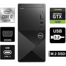 Dell Vostro 3030MT I7-12700KF N6001VDT3030MT-0830 48GB 2tb Geforce Tuf Gtx 1650 4gb Windows 11 Pro Masaüstü Bilgisayar