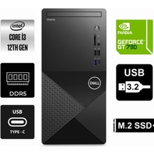 Dell Vostro 3030MT I3-12100 N6001VDT3030MT-0074 48GB 2tb Quadro Nvidia GT730 4gb Freedos Masaüstü Bilgisayar