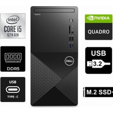 Dell Vostro 3030MT I5-12400 N6001VDT3030MT-0527 32GB 4tb Quadro T400 4gb Windows 11 Pro Masaüstü Bilgisayar