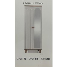 Yakut Mdf 2 Kapılı Dolap