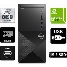 Dell Vostro 3030MT I9-12900KF N6001VDT3030MT-0916 8gb 4tb Quadro Nvidia GT730 4gb Freedos Masaüstü Bilgisayar
