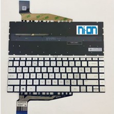 Nion Hp N10393-141  Uyumlu Notebook Klavye (Gümüş Aydınlatmalı Tr)