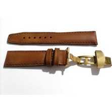 Fado Her Saate Uygun  Kelebek  Toka  20 mm   Hakiki Deri (240) Sarı  Toka  Taba