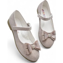 5952 Rahat Taban Tokalı Kız Çocuk Babet Ayakkabı Düğün Abiye Nişan Ayakkabısı