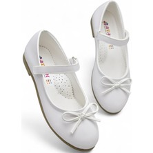 5953 Rahat Taban Tokalı Kız Çocuk Babet Ayakkabı Düğün Abiye Nişan Ayakkabısı