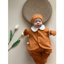 Yelekli Hastane Çıkışı Set - Tarçın / (Yelek, Pantolon, Body, Bere, Eldiven)