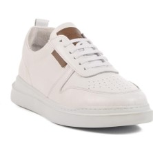 Premium 412 M Beyaz Hakiki Deri Erkek Sneaker