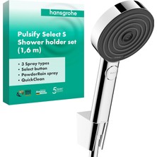 Mcreative Pulsify Select S Duş Seti, Hortumlu ve Tutuculu Duş Başlığı, 3 Püskürtme Türüne Sahip Duş Başlığı, Krom