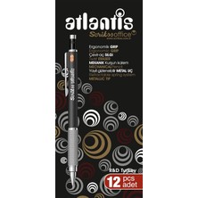 Office Atlantis Versatil Kalem 0.7 mm 12'li Ambalaj Siyah