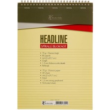 Mcreative Color A4 Çizgili Karton Kapak 80 Yp. Spiralli Headline Bloknot