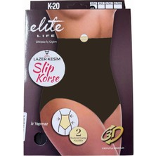 Elite Life 884 K-20 Kadın Lazer Kesim Yüksek Bel Korse Külot