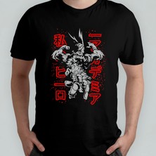 Pixxa My Hero  All Might Unisex %100 Pamuklu Bisiklet Yaka T-Shirt Model 1