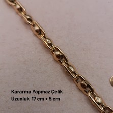 Hazemy Zarif Çelik Bağlantılı Link Bileklik