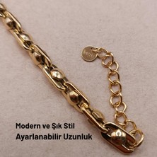 Hazemy Zarif Çelik Bağlantılı Link Bileklik