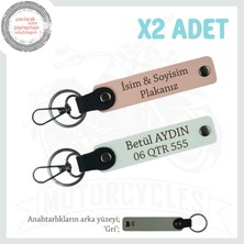 Babalara Özel Hediyelik Anahtarlık, Isim ve Plaka Yazılabilen 2' Li Armağan, Yavruağzı-Beyaz-Gr