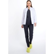 Uçak Medikal Beyaz Ceket Boy Uzun Kol Hakim Yaka Doktor Önlüğü