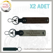 Yol Tutkunlarına, Isim Plaka ve 0 Rh (+) Kan Grubu Kişiselleşmiş X2 Anahtarlık, Kül Gri-K Kahve-Laci